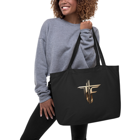 TRONFORM Logo & Awesome Products Only Large organic Eco Friendly Tote Bag - TRONFORM