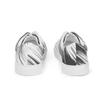 Men's Premium White Black Stripes Lace-Up Canvas Shoes TRONFORM 2024 Winter Collection - TRONFORM