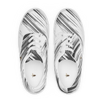 Men's Premium White Black Stripes Lace-Up Canvas Shoes TRONFORM 2024 Winter Collection - TRONFORM